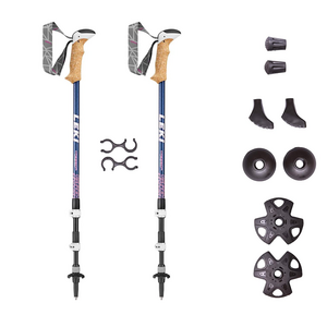 High Quality Ski Poles Foldable Crutch Trekking Pole Carbon Nordic Walking Sticks Walking Pole Alpenstock Trekking