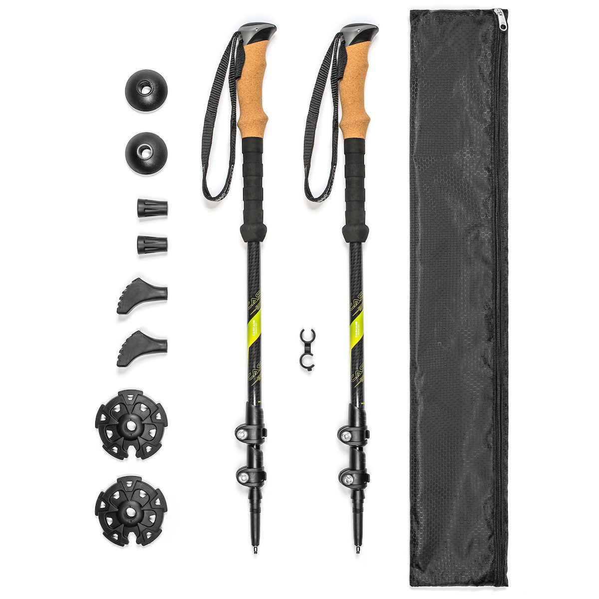 High Quality Ski Poles Foldable Crutch Trekking Pole Carbon Nordic Walking Sticks Walking Pole Alpenstock Trekking