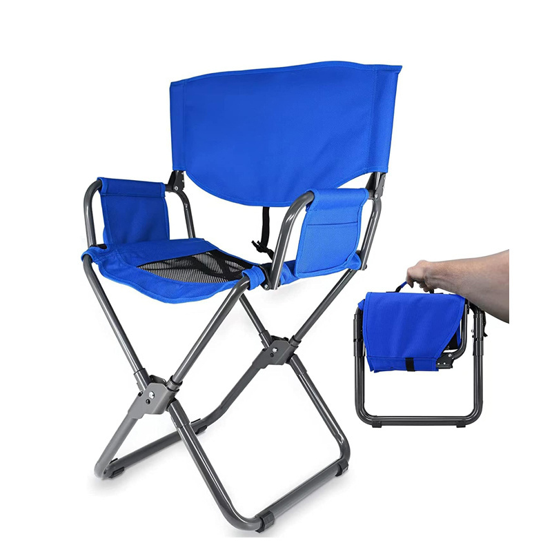 Outdoor Heavy Duty Oversized Portable Folding Beach Fishing Director Camping Chair With Padded Hard Armrest