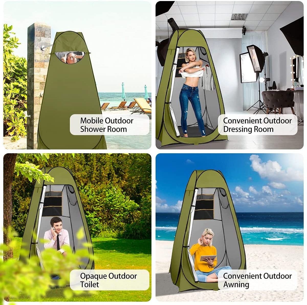 Whosale Pop Up Pod Changing Room Privacy Tent Instant Portable Outdoor Shower Tent for Camping Beach