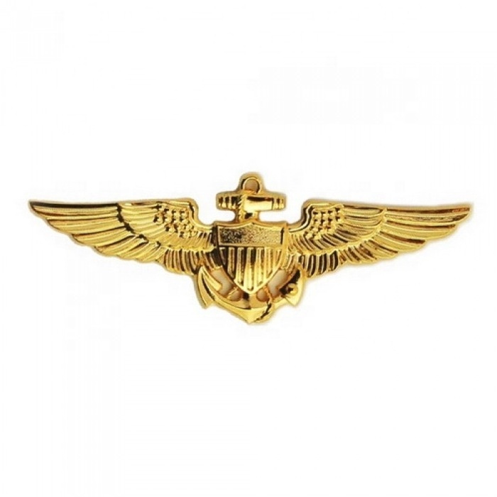 Fashionable Best Quality Whole Sale Hand Made Customized  Officers Metal Wings badges/ wing badges