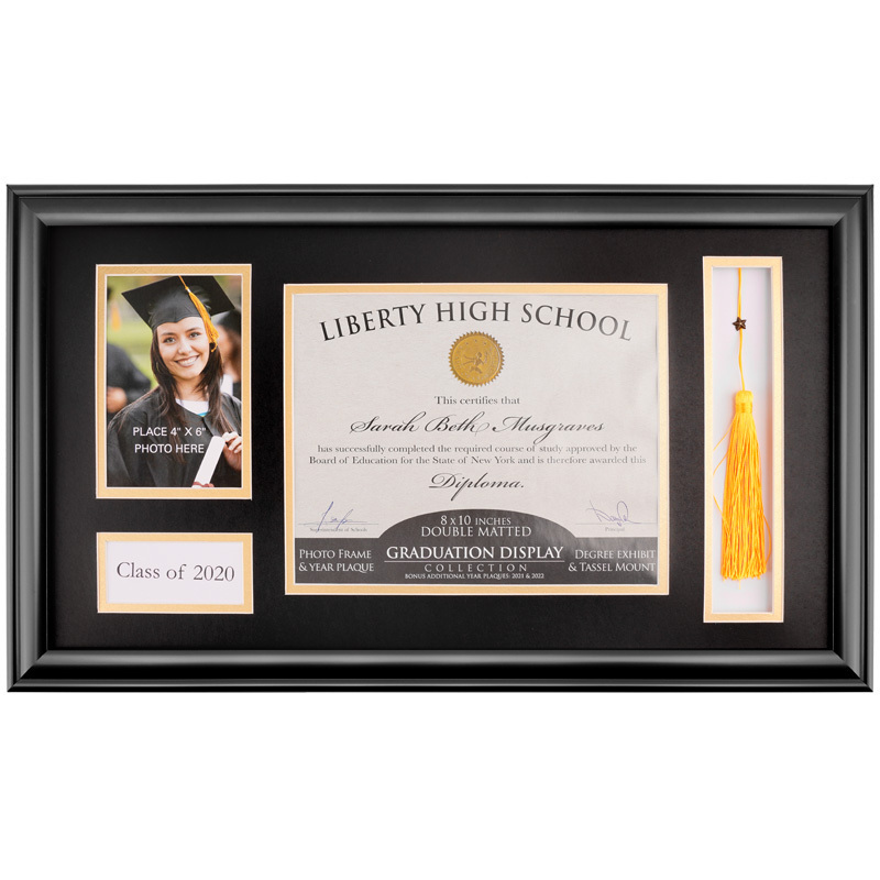 European and American Style Certificate Shadow Box Frame Diploma Frame With Tassel Holder