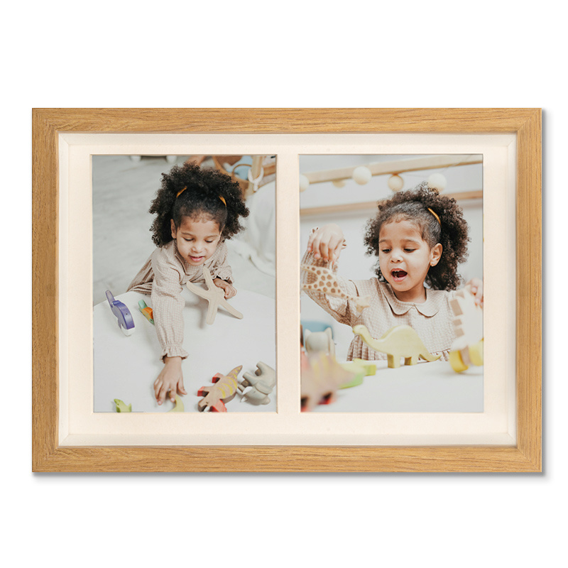 Wholesale Price New Design Collage Picture frame 6x8  Inch With 2 Openings Picture Frames For family