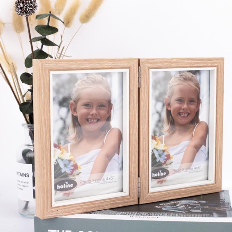 Little Fresh Style Combination Foldable Creative Photo Frame 4 * 6 ''x2  Picture Frame For Home Table Top