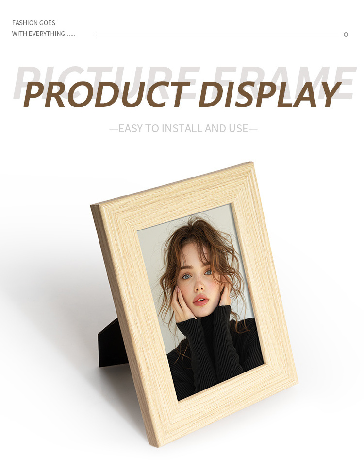 Hot Sale Wholesale Natural Wood Grain Rustic Picture Frames Wooden Wedding Picture Photo Frames