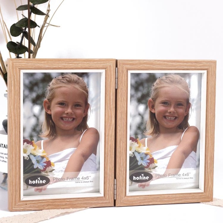 Little Fresh Style Combination Foldable Creative Photo Frame 4 * 6 ''x2  Picture Frame For Home Table Top