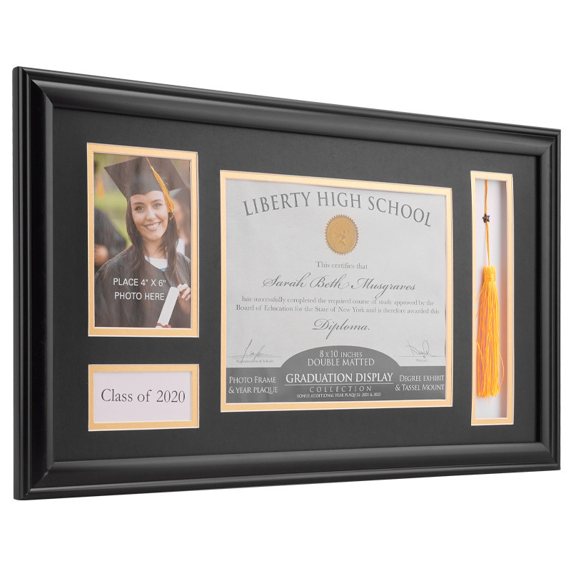 European and American Style Certificate Shadow Box Frame Diploma Frame With Tassel Holder