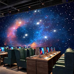 Colorful starry sky self adhesive wall murals 3d wallpaper home decoration