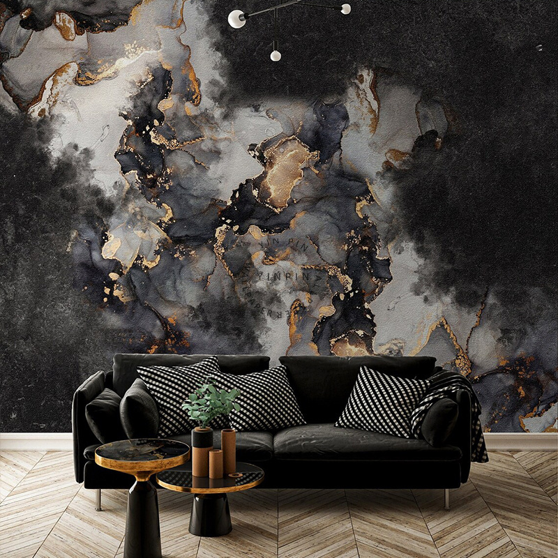 Smoke marble texture peel and stick mural photo wallpaper wall abstract