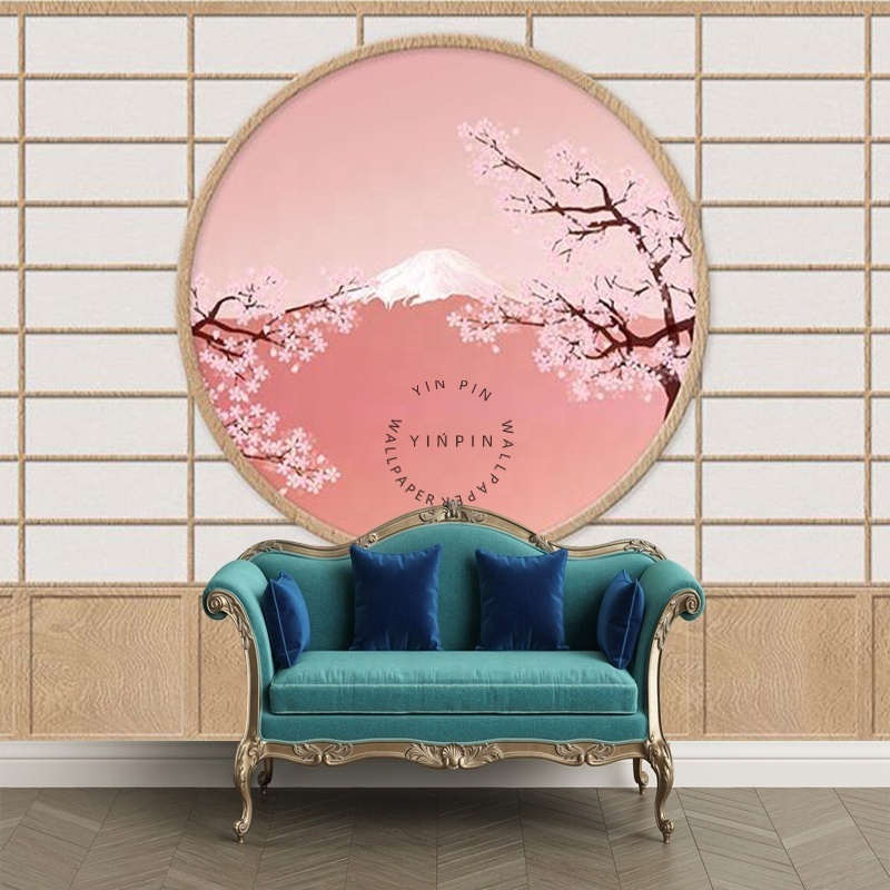 Japanese cherry blossom window view sliding door photo wallpaper