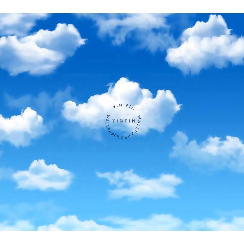 Blue sky and white clouds ceiling wallpaper 3d home decoration