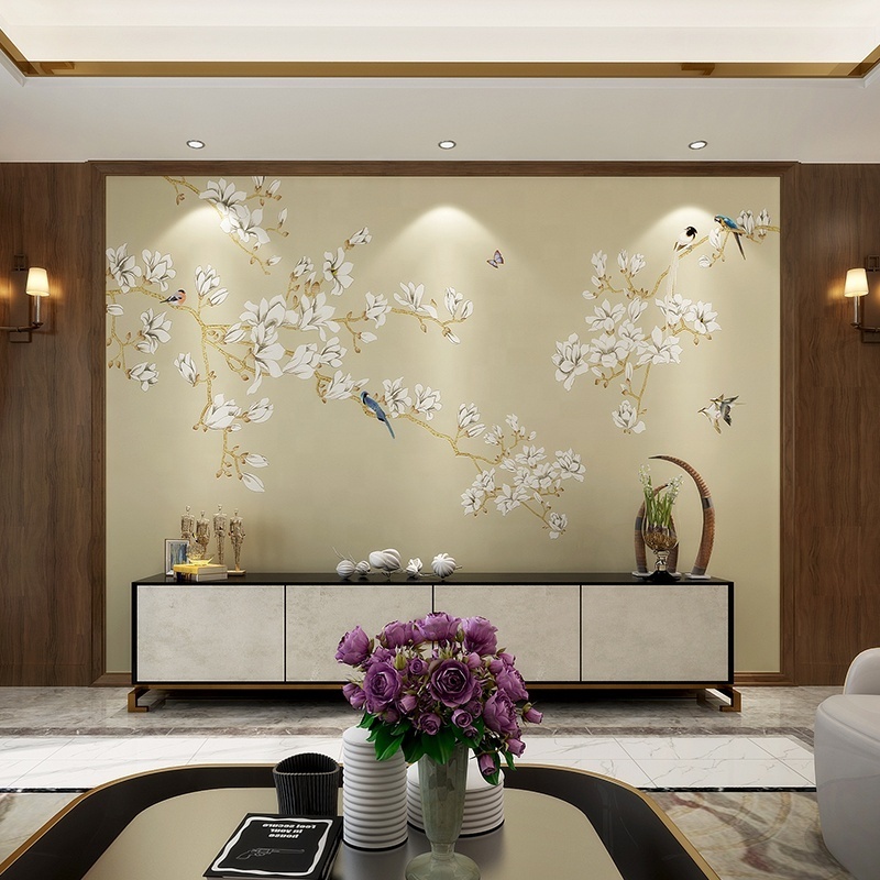 Chinese style flower bird wallpaper 3d wall mural print wall papers home decor