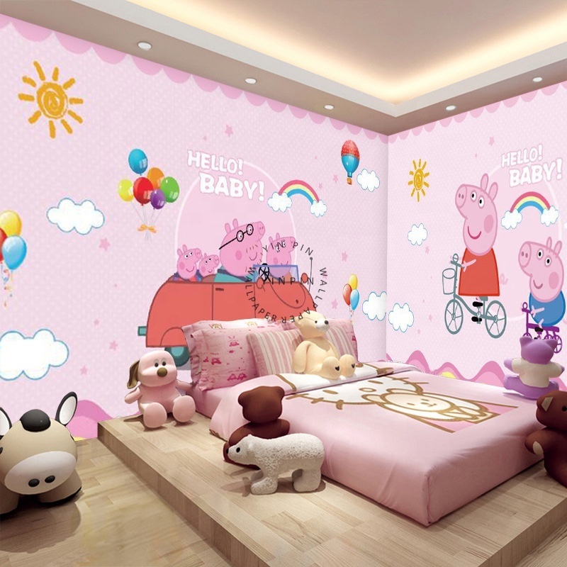 Pink Princess Room Children's Theme Wallpaper Mural