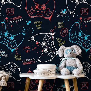 Polychrome peel and stick 3d home decoration mural wallpaper for game pad