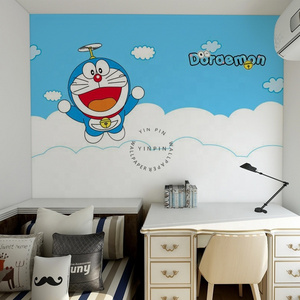 3D cartoon boy bedroom self-adhesive mural wallpaper