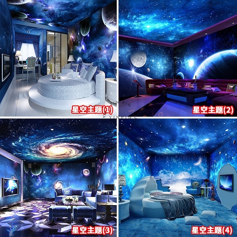 Wall paper 3d ceiling design wall decor for living room