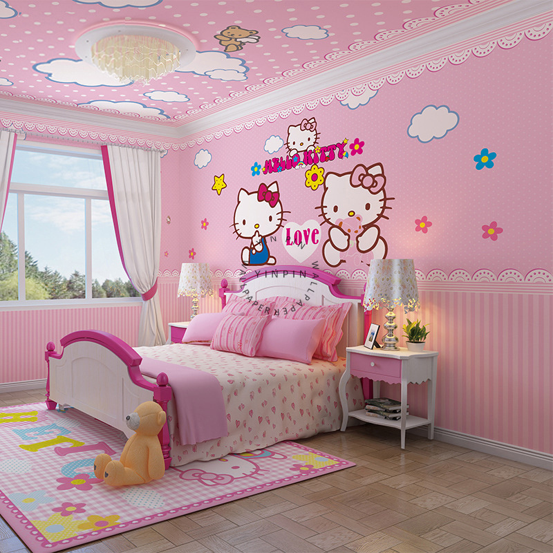 Pink Princess Room Children's Theme Wallpaper Mural