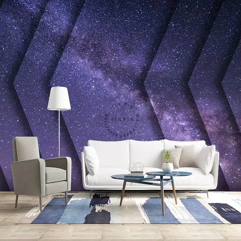 Starry sky galaxy 3d wallpaper sticker wall paper for nightclub