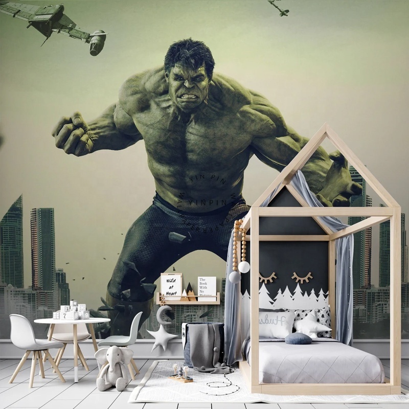 Superheroes peel and stick wallpaper home decoration for children's room