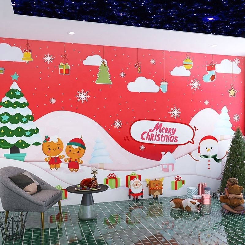 3d wall mural wallpaper Christmas Wall paper Home Decoration