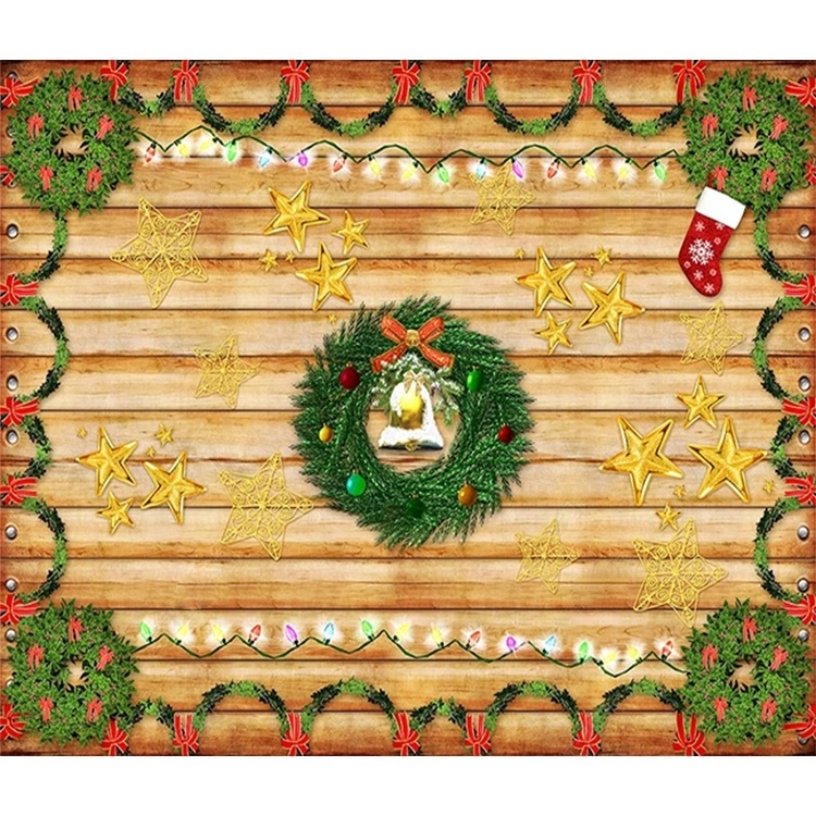 New year christmas 3D design wallpaper for living room decorative mural