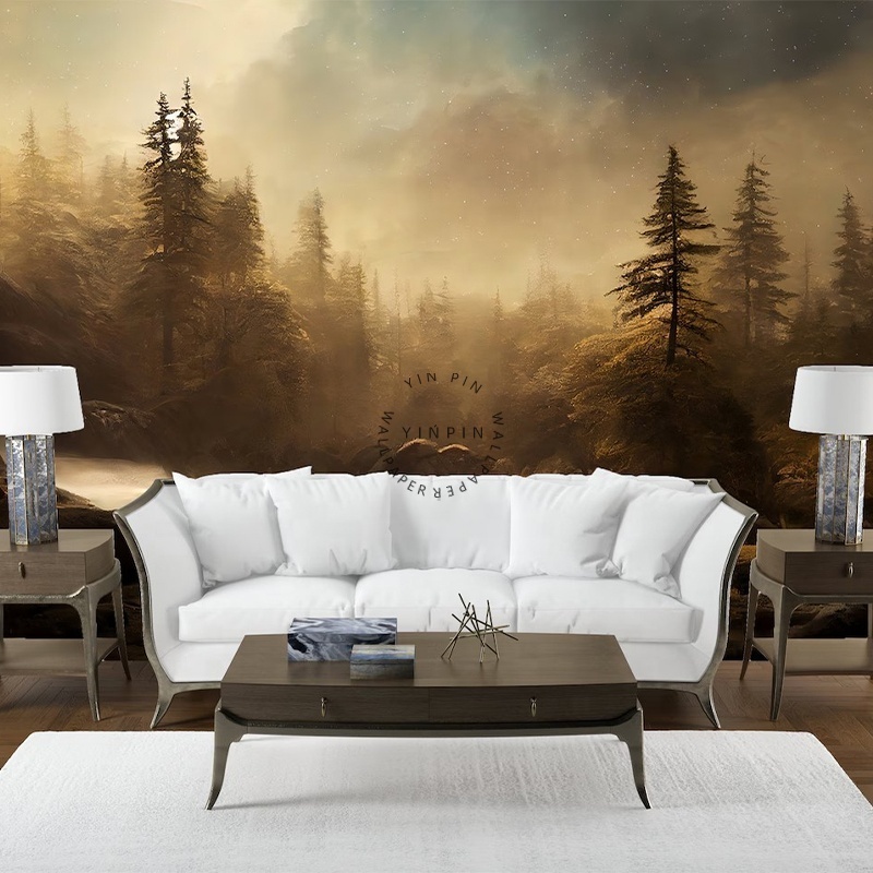 Twilight woods peel and stick nature wall paper wallpaper murals