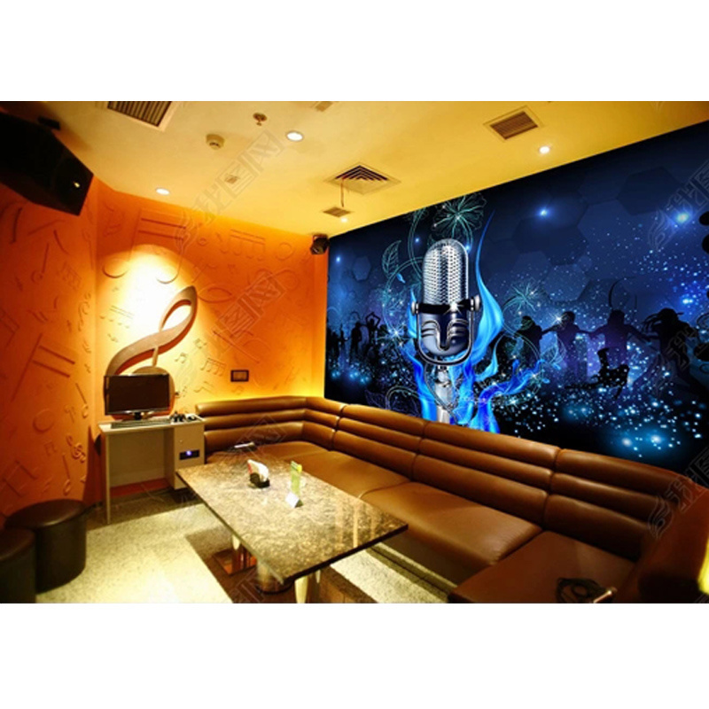 Self-designed trendy cool music style bar KTV background mural wallpaper