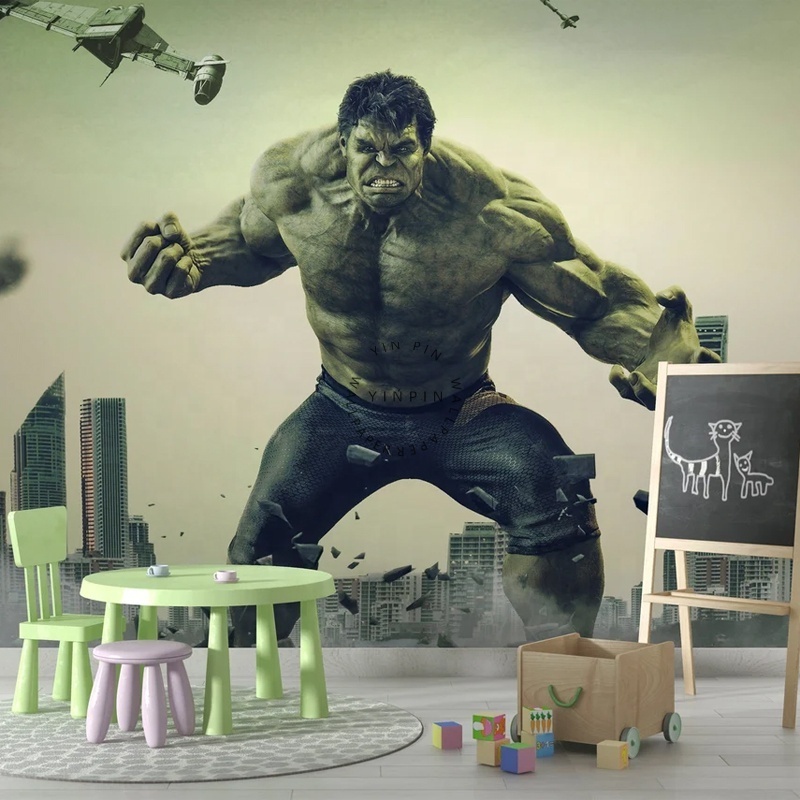 Superheroes peel and stick wallpaper home decoration for children's room