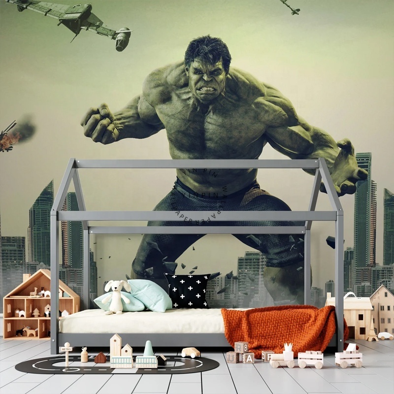 Superheroes peel and stick wallpaper home decoration for children's room