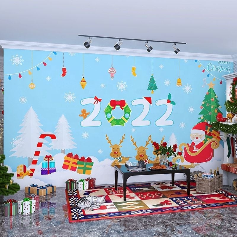 3d wall mural wallpaper Christmas Wall paper Home Decoration