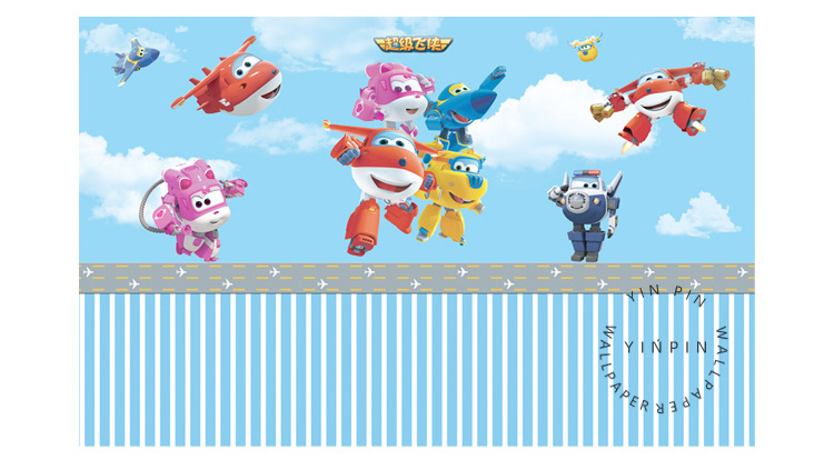 New trend blue cartoon custom 3D mural wallpaper decorate for boy room