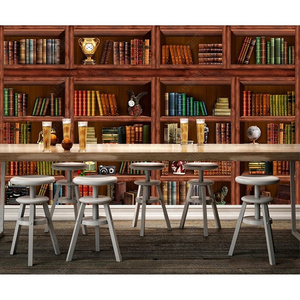 Custom bookshelf wallpaper live 3d wallpapers home decoration