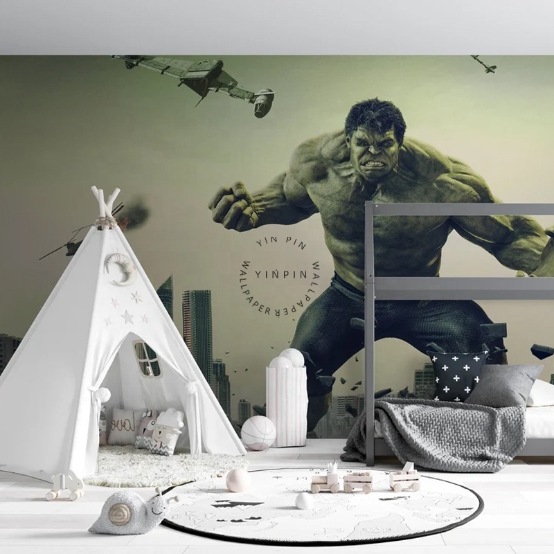 Superheroes peel and stick wallpaper home decoration for children's room