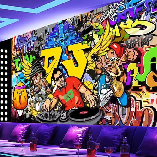 Custom graffiti 3d wallpaper mural home wall paper decoration