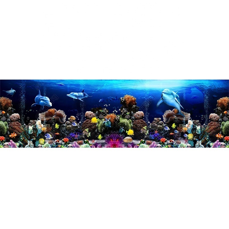 Submarine tropical fish adhesive wall 3d ocean world wallpaper