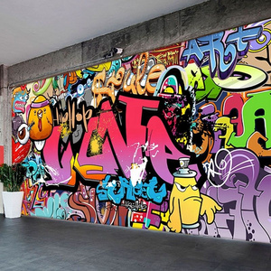 Custom graffiti 3d wallpaper mural home wall paper decoration