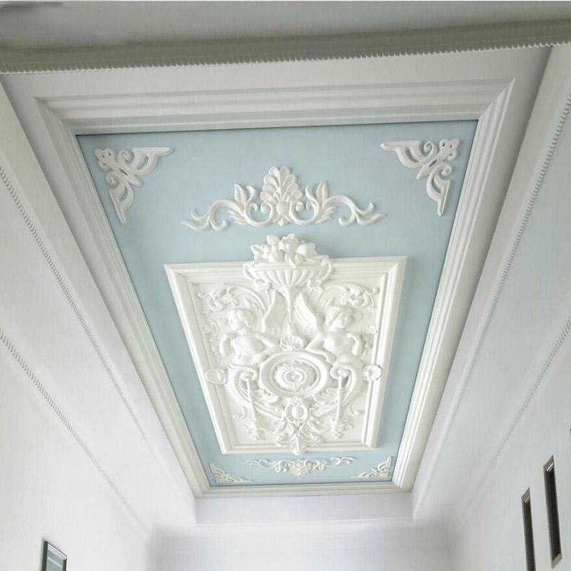 European relief ceiling wallpaper 3d wall papers mural for home wall decor