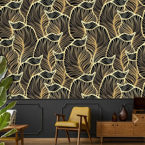 Banana leaf peel and stick 3d wallpaper home decoration