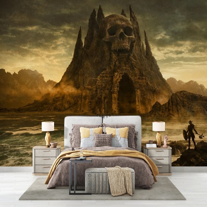 Fantasy Skull Castle Wallpaper  Wall Decal for Bedroom  Wall Murals for Living Room