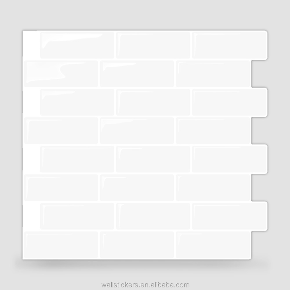 Peel and Stick Tiles Kitchen Backsplash Tiles 3D Wall Stickers 6 Tiles/Pack Kitchen Wall Stickers