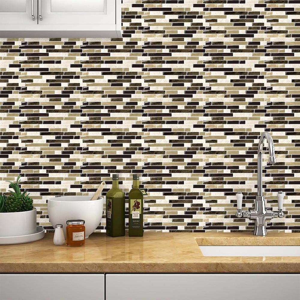 Mosaik Peel and Stick Tiles removable stick on 3d mosaic self adhesive wallpaper sheet