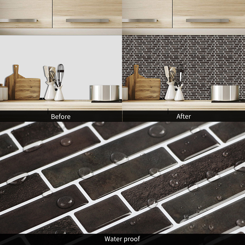 Self Adhesive Wall Stickers Waterproof Kitchen Bathroom backsplash Vinyl Decals 3d wallpaper Stickers