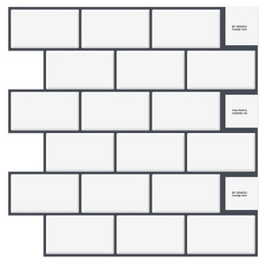 Artiles White Subway Wall Tiles Peel And Stick Backsplash for Kitchen Factory Price Self-adhesive 3D Vinyl Tiles for Bathroom