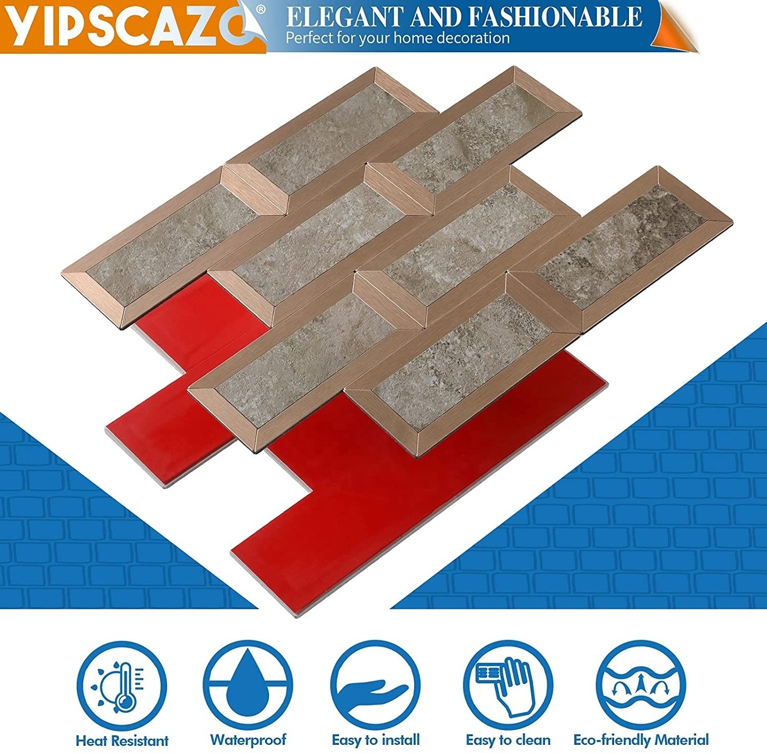 PVC Backsplash Tiles PVC Wall Panels and Wall Tile Kitchen Bathroom Interior Wall Decor Waterproof Mould-proof Function DIY