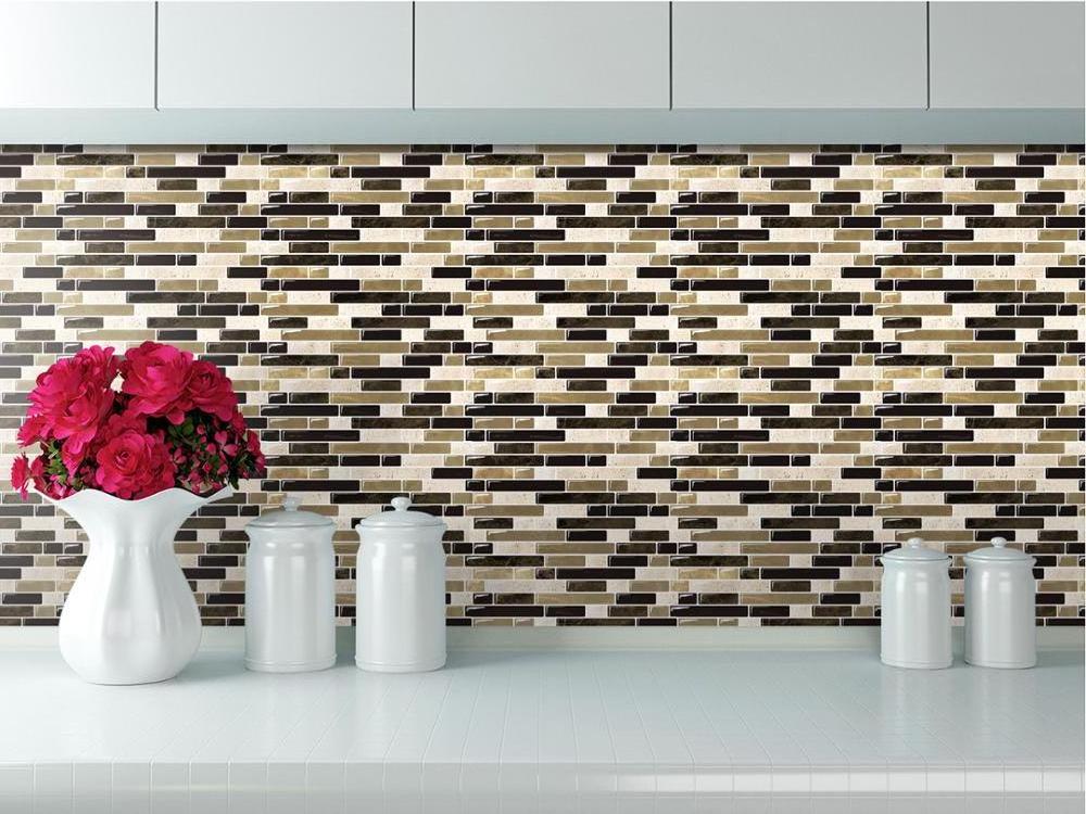 Mosaik Peel and Stick Tiles removable stick on 3d mosaic self adhesive wallpaper sheet