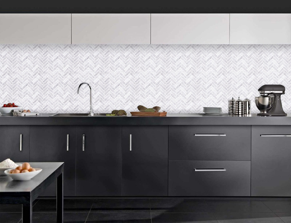 Kitchen Bathroom Remodel Tile Wall Covering Backsplash Vinyl Coated Peel and Stick Wallpaper