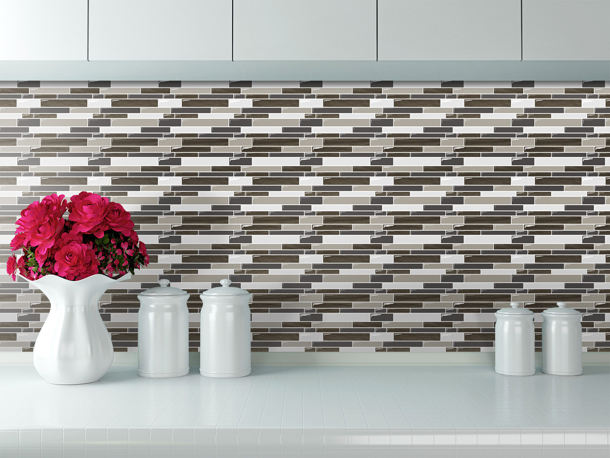 3D Peel & stick azulejos cocina/bano Backsplash vinilo adhesivo decorativo mosaico para pared