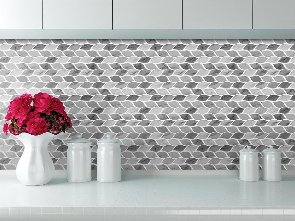 Vinyl backsplash peel and stick mozaik ayna sticker adhesive wall paper kitchen