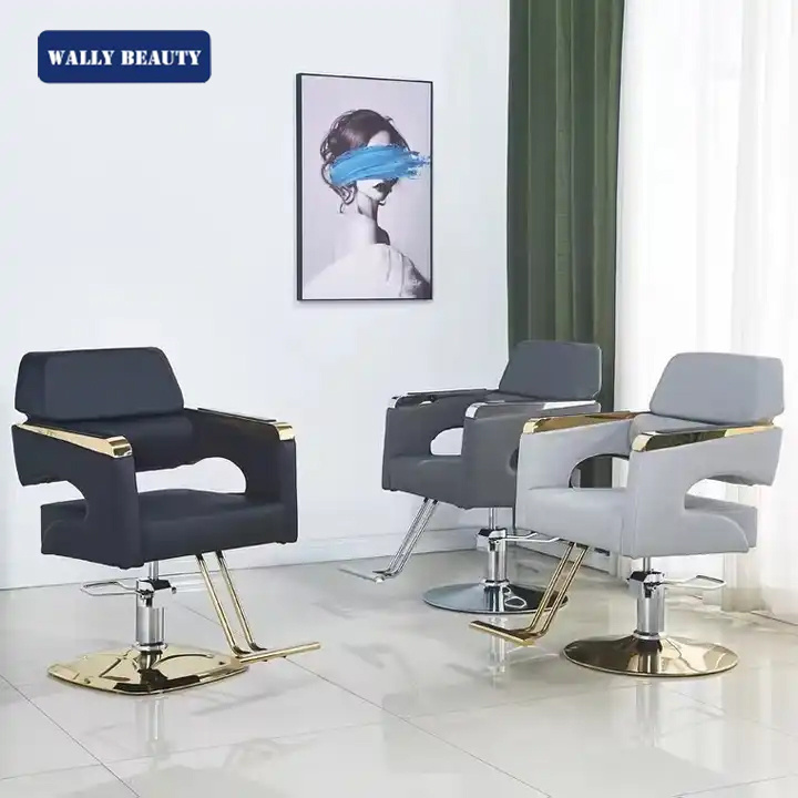 Wallybeauty Salon Styling Chair Reclining Salon Chair Hydraulic Recliner Hairdressing Chair