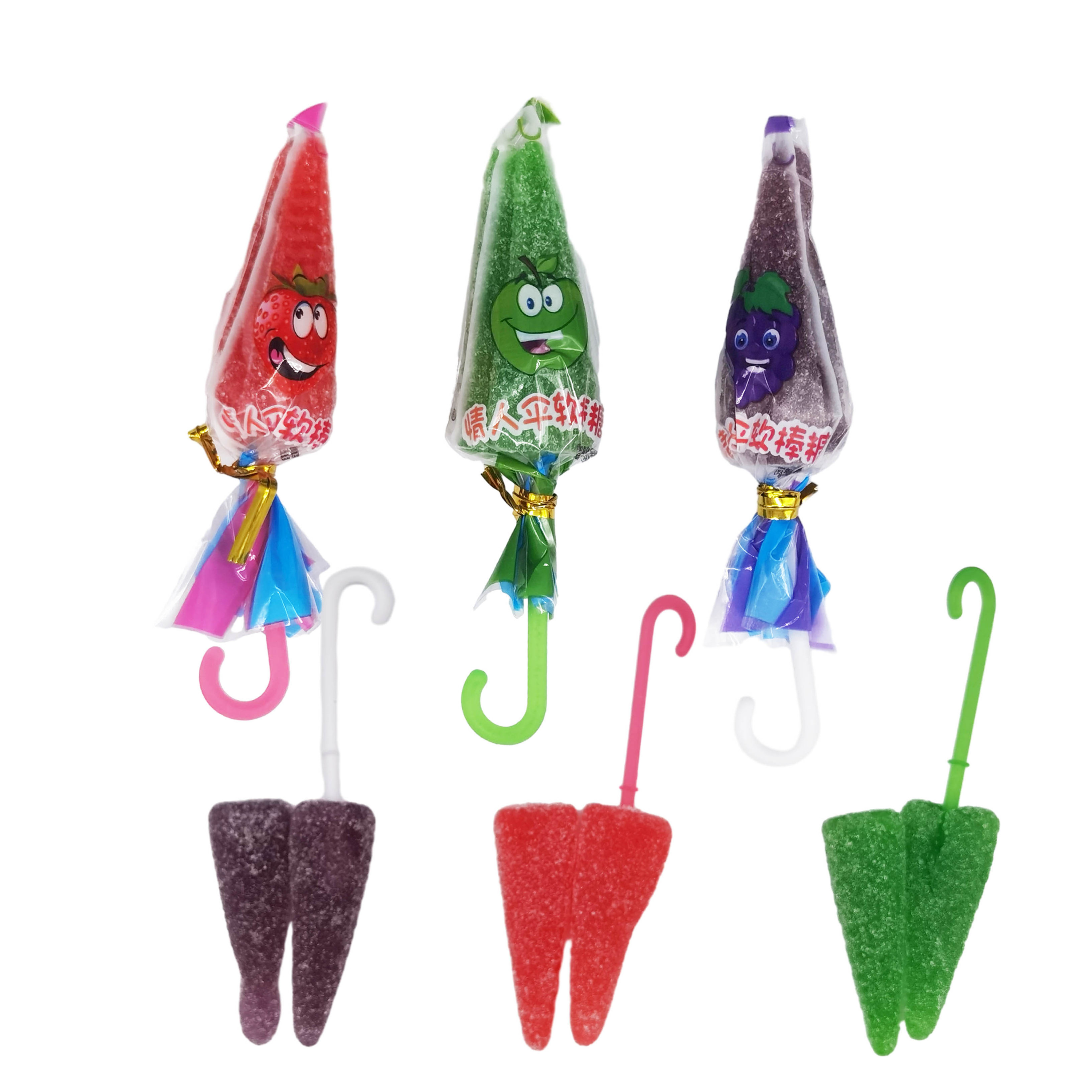 Umbrella shape american candy snacks chewy soft jelly candy gummy